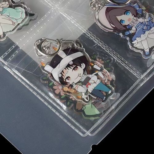 钥匙扣收纳册外壳pvc活页9格钥匙扣动漫周边收纳册透明卡册二次元