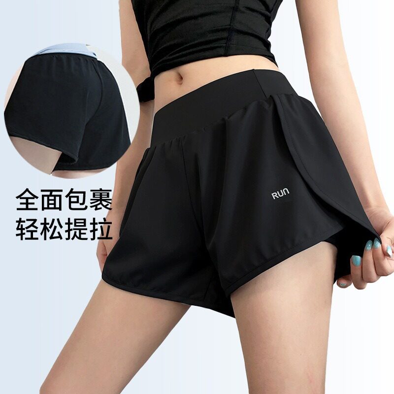 女生防走光泳裤夏季薄款女健身