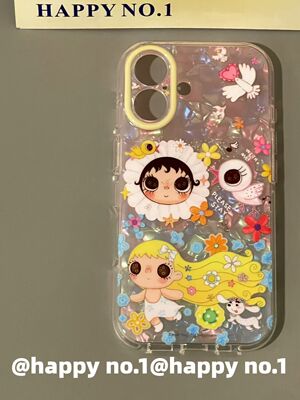 U2 氛围感贝壳纹波浪金发小玉适用苹果iPhone17pro Max新款手机壳小众16卡通图案15防摔保护套