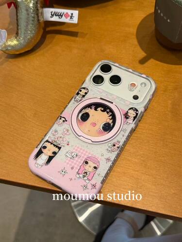 U2 古早粉色小鸟小玉支架适用于苹果iPhone17promax新款个性手机壳16pro女15防摔保护套