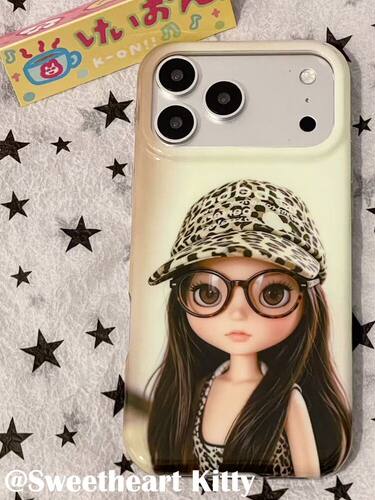 U2 ins时尚豹纹芭比少女适用iphone17promax苹果16手机壳15可爱防摔保护套