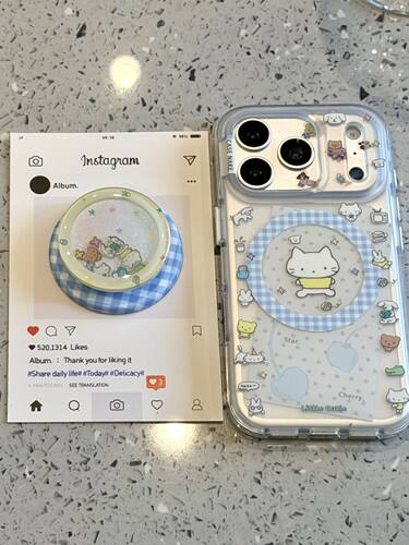 U2 萌趣可爱小动物围边黄衣小白猫适用于iphone17promax新款小众苹果16手机壳15防摔保护套