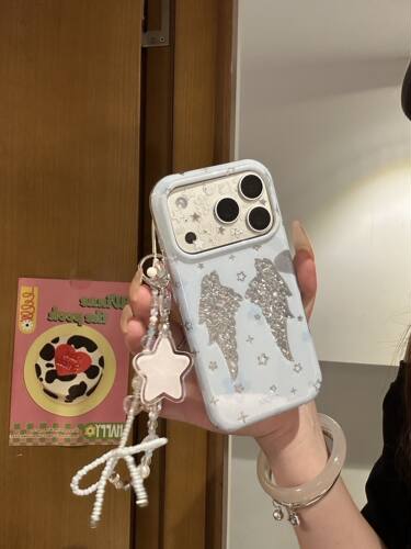 U2 钻石星星翅膀手机壳适用iPhone17promax苹果16pro大孔新款个性少女简约15防摔保护套