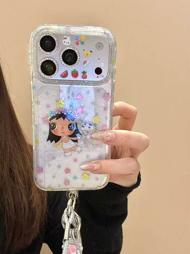 U2 萌系彩色小花花环小玉小狗适用于iphone17promax新款小众苹果16小清新卡通手机壳15pm防摔保护套