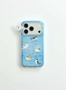 U2 可爱梦幻金鱼梦猫猫IMD双层手机壳适用iPhone17新款小众苹果16个性清新15防摔保护套