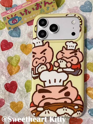 U2 ins萌萌包子左卫门猪猪适用iphone18promax苹果17手机壳16可爱