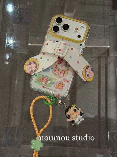 U2 可爱波点小玉蝴蝶结适用于苹果iPhone17promax新款小众手机壳16pro女款15防摔保护套