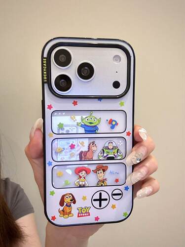U2 卡通童趣彩星三宫格玩具总动员用于iphone17promax苹果16手机壳15