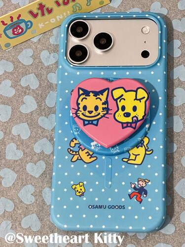 U2 磁吸菲林半包蓝色波点原田治适用iphone17promax新款小众苹果16简约清新手机壳15少女防摔保护套