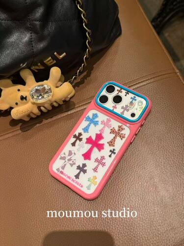 U2 古早彩色豹纹十字架适用于苹果iPhone17promax手机壳16pro女15防摔保护套