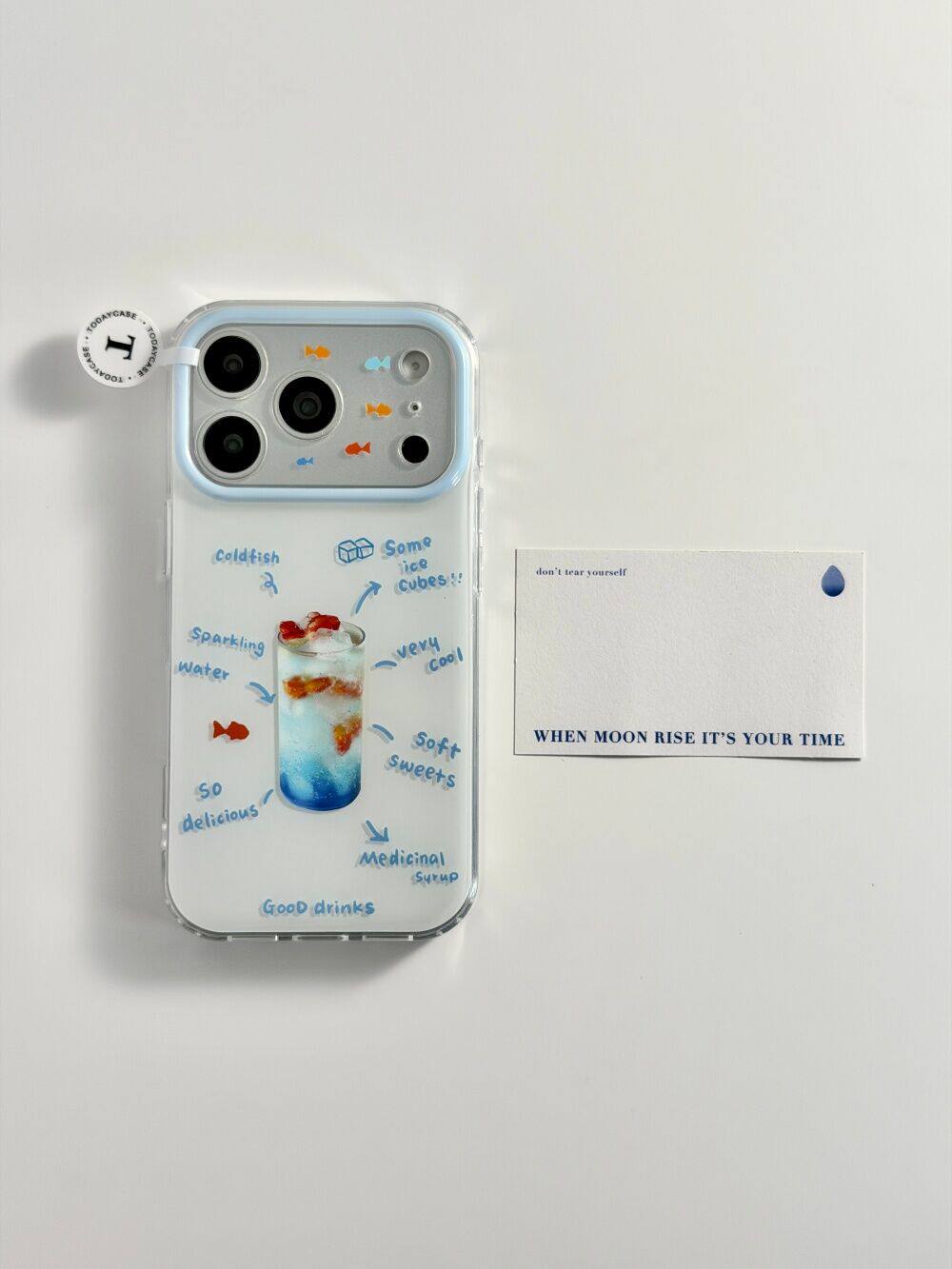 U2 ins金鱼海盐气泡水适用苹果17promax新款小众双层iphone16个性创意15防摔保护套手机硬壳