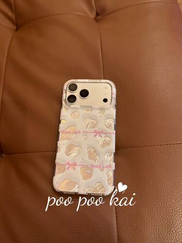 U2 ins韩系豹纹蝴蝶结适用于iPhone17promax新款小众手机壳苹果16pro女15防摔保护套