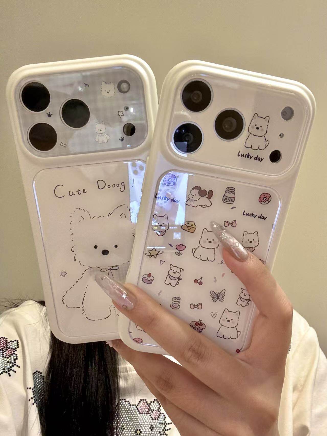 U2 童趣白底星星字母西高地蝴蝶甜品适用于iphone17promax小众苹果新款16小清新卡通图案15防摔保护套