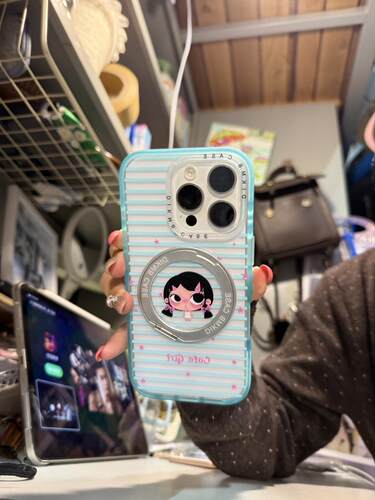 U2 可爱绿色条纹星星女孩适用于iPhone17promax新款小众手机壳苹果16pro简约个性女15防摔保护套
