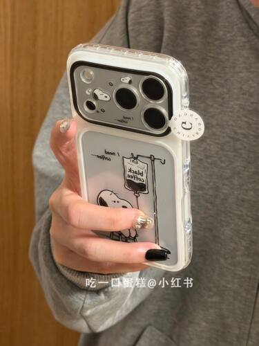 U2 输液史努比适用18promax手机壳iphone171615保护套网红ins