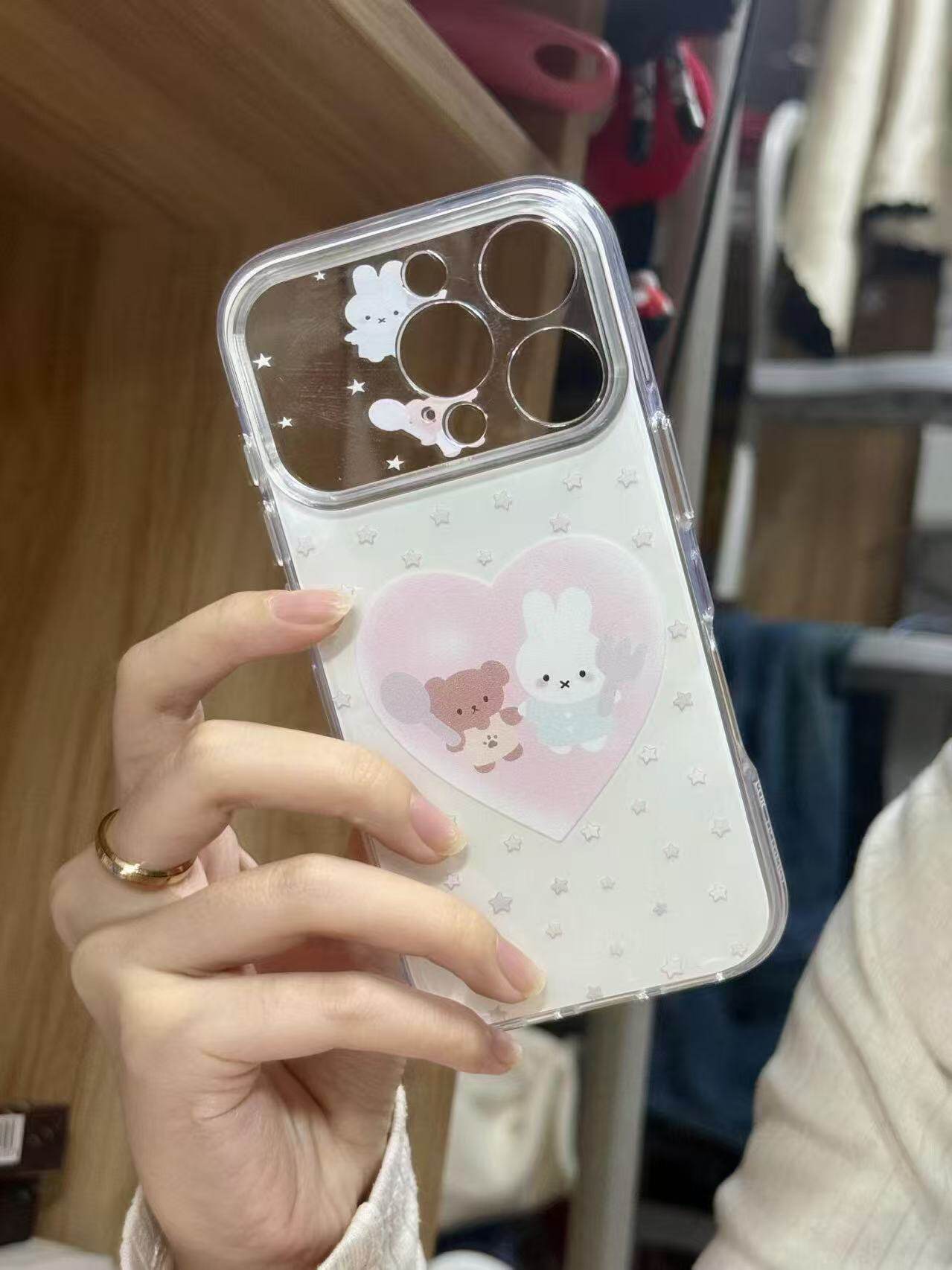 U2 星星勺子米菲兔适用iphone17promax新款小众苹果16手机壳萌个性创意15可爱少女心 防摔保护套