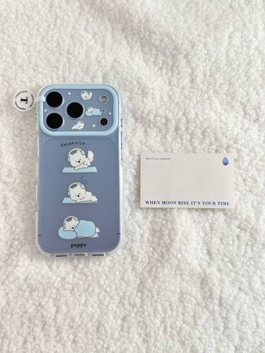 U2 可爱三只小狗适用苹果18pro双层iPhone17磨砂16全包15透明手机壳