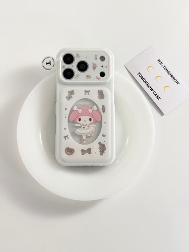 U2 闪粉芭蕾舞粉色小兔适用苹果17pronax新款小众透明iphone16全包个性15可爱手机壳防摔保护套