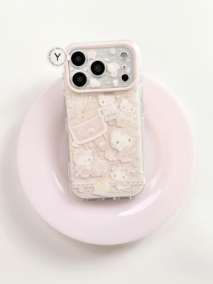 U2 卡通可爱Kitty蕾丝手作IMD双层手机壳适用iPhone18
