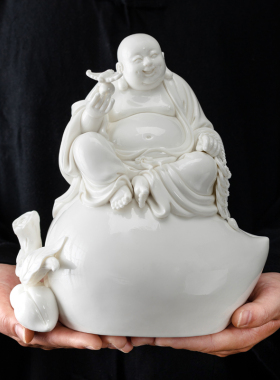 开心笑佛客厅禅意办公室招财摆件