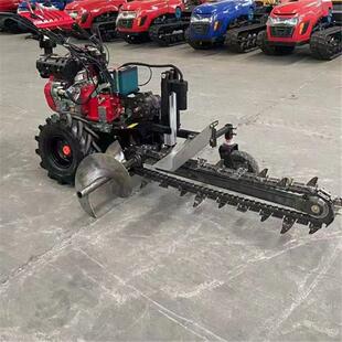 小型链条开沟机多功能手扶开沟培土机开沟机小型果园农用开沟机
