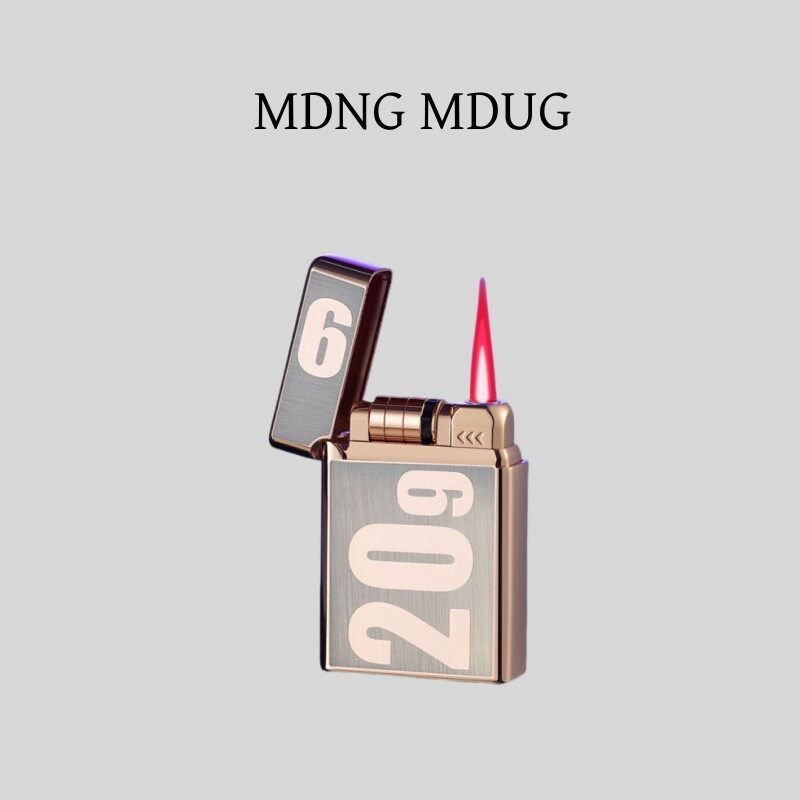 MDNG MDUG高档电子触摸感应防风直冲打火机充气个性创意送男友潮