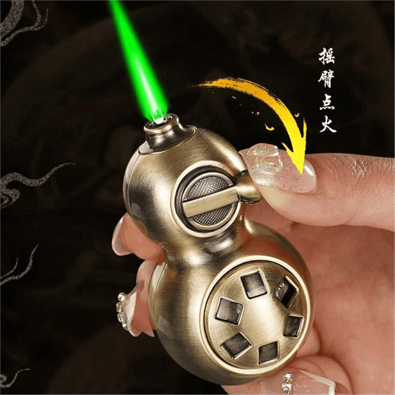 创意葫芦打火机旋转把玩葫芦个性绿焰便携防风网红炫酷高档礼物潮,ZIPPO/瑞士军刀/眼镜,充气打火机,淘宝优惠券,粉丝福利购,淘宝优惠卷