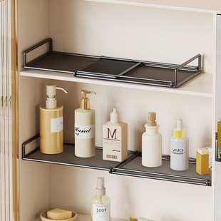 厨房储物柜抽拉式隔断橱柜鞋柜免打孔伸缩分层隔板空间改造神器