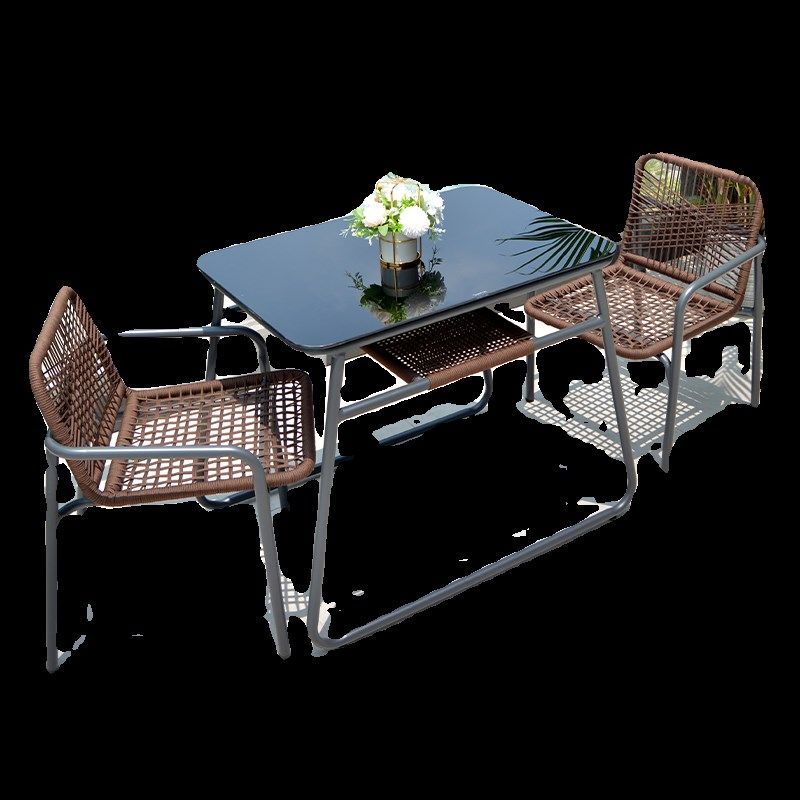 休闲 阳台小桌椅三件套组合小户型露天可收纳茶桌庭院一桌两椅藤,住宅家具,桌椅套件,淘宝优惠券,粉丝福利购,淘宝优惠卷