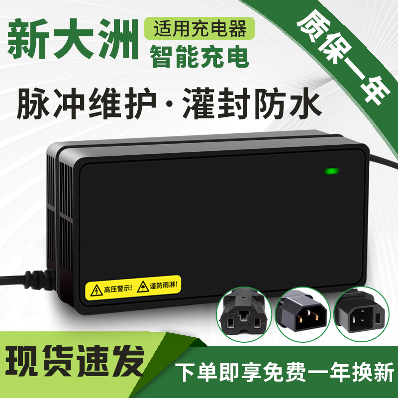 琳茵适用于新蕾电动车电瓶充电器国标48V12AH60V20AH72V32A适用
