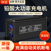 铅酸免维护家用电瓶车48V60V72V8A10A12A15A四轮蓄电池智能充电器