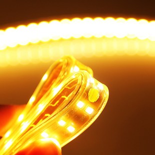 饰220v双排超亮贴片户外防水灯条 led灯带条七彩家用吊顶暗槽装