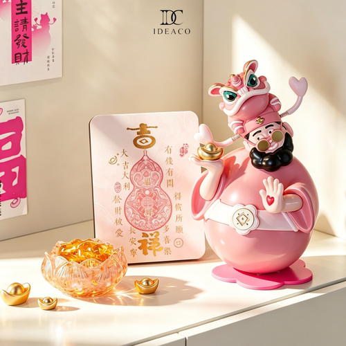 醒狮财神爷乔迁开业礼品装饰摆件