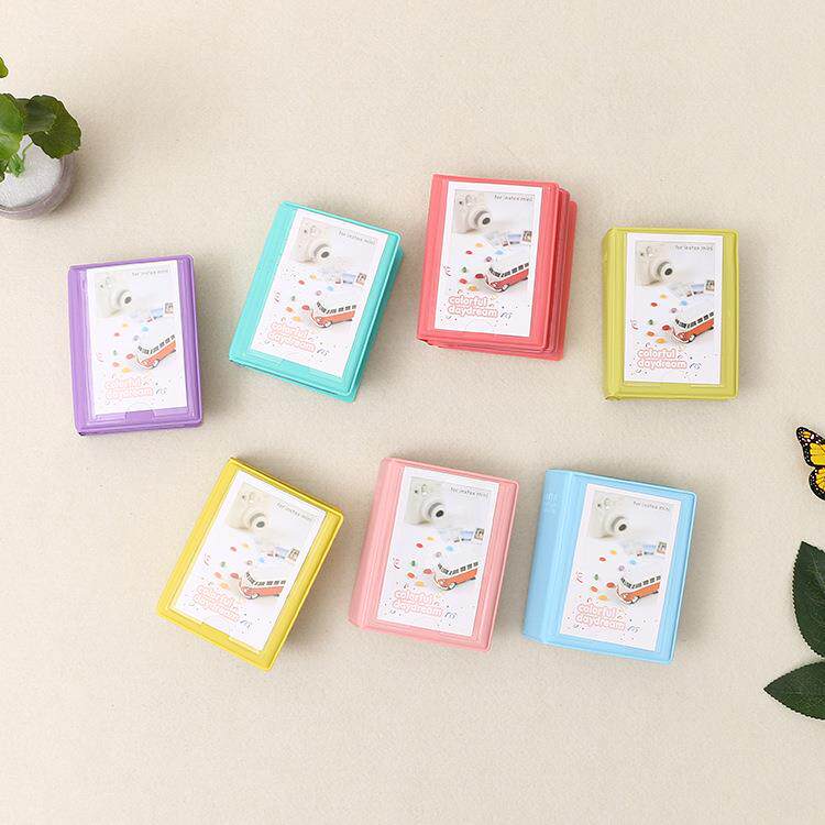 掌中宝儿童拍立得相片相册 马卡龙糖果3寸照片纸卡册28卡片收纳