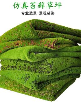 仿真青苔草皮绿色人造草坪植物墙橱窗微景观盆景装饰苔藓植绒草皮