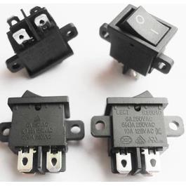 液晶电视开关带耳KCD1-104 船型开关RS601D 带固定孔电源出口开关