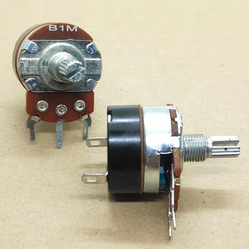WH138型 单联5脚电位器 B1M调光调速电位器 带开关 柄长15MM