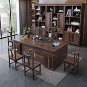 新中茶桌椅组式 合一一整套家用实JET木茶台茶具套体办公室喝茶装