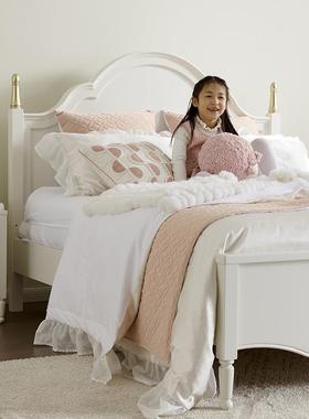 儿米童公床女孩主床卧白色现代简约实木云朵室68222床少女童轻奢1