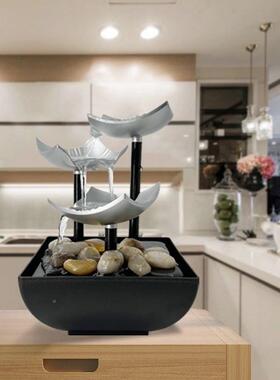 假山UBW水客喷泉厅家用室装饰布置房间装饰流桌面卧小摆件