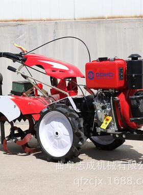 用手扶四驱微耕机小型油柴耕油耕地开沟汽除草剂大XOT马力农旋机