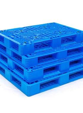 湖南蓝色网格田字塑料托盘仓库货架平板防潮垫仓板方形货架专用