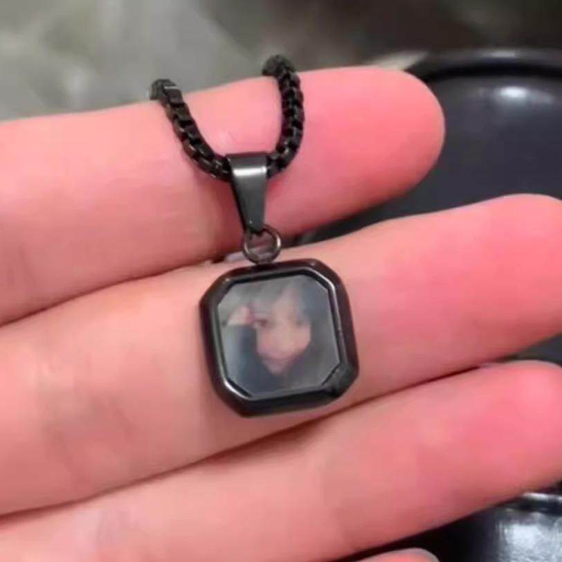 温感变色项链体温照片饰品几何