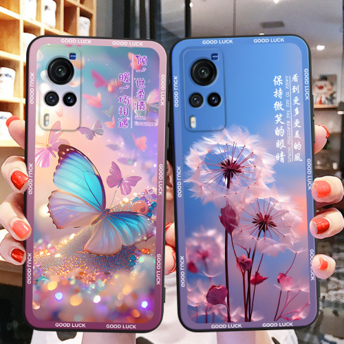彬彧适用于vivox60直屏版手机壳v2046a可爱少女心vovi维沃x60软硅胶外壳 x60防摔vovi艺术保护套vovx60梦幻气
