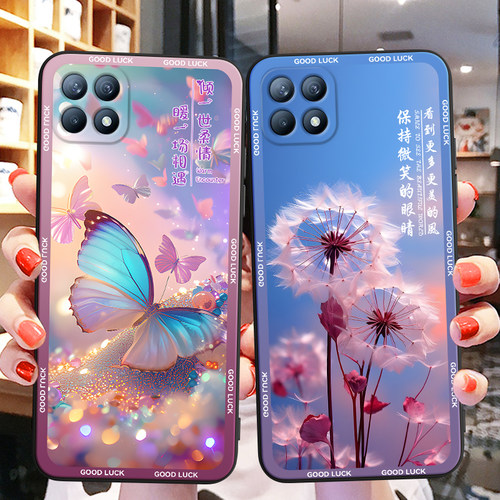 彬彧适用于OPPOReno4SE5G镜头全包peam00新款防摔oppo梦幻蝴蝶reno4se手机壳peam00高颜值oppo保护套reno4se