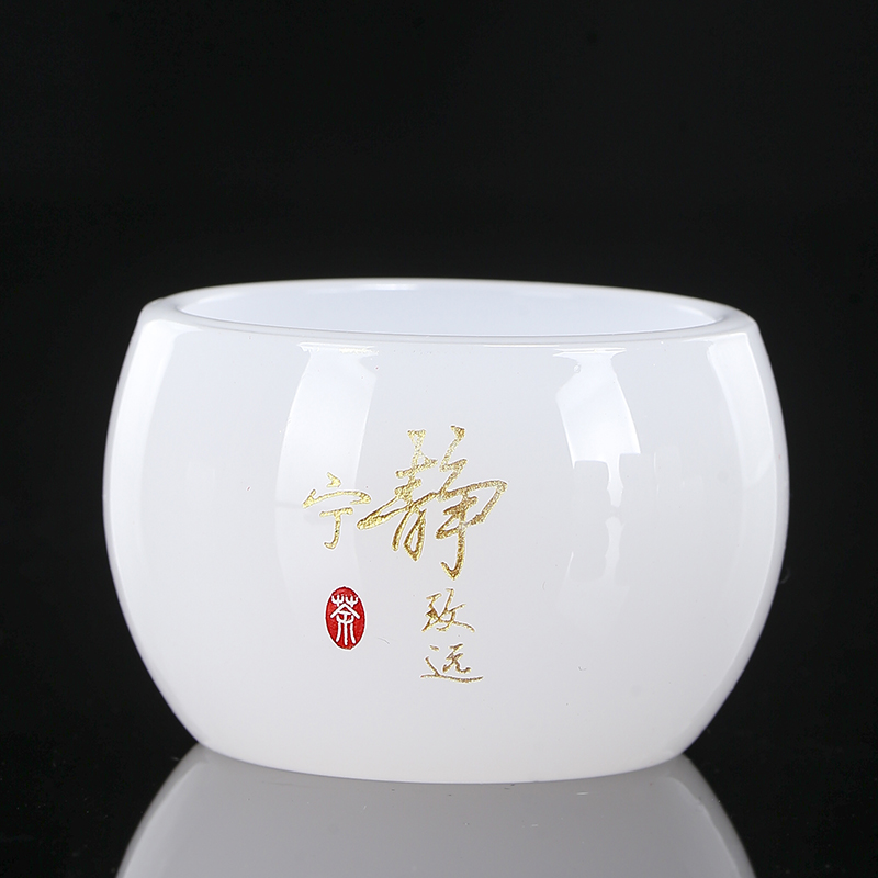 琉璃加工耐热加厚玉瓷茶杯茶盏