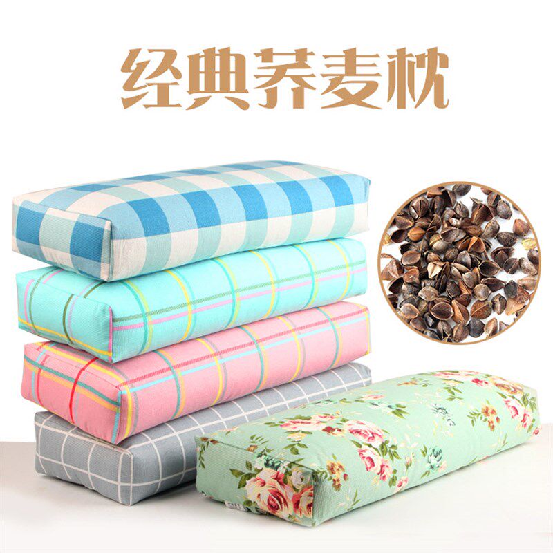 荞麦枕 荞麦枕头 全荞麦皮枕芯 纯荞麦壳K成人枕 老粗布全荞麦枕