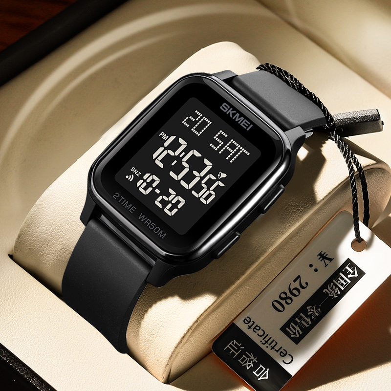 初高中学生男款女孩青少年运动防水夜光电子表儿童手表多功能男表