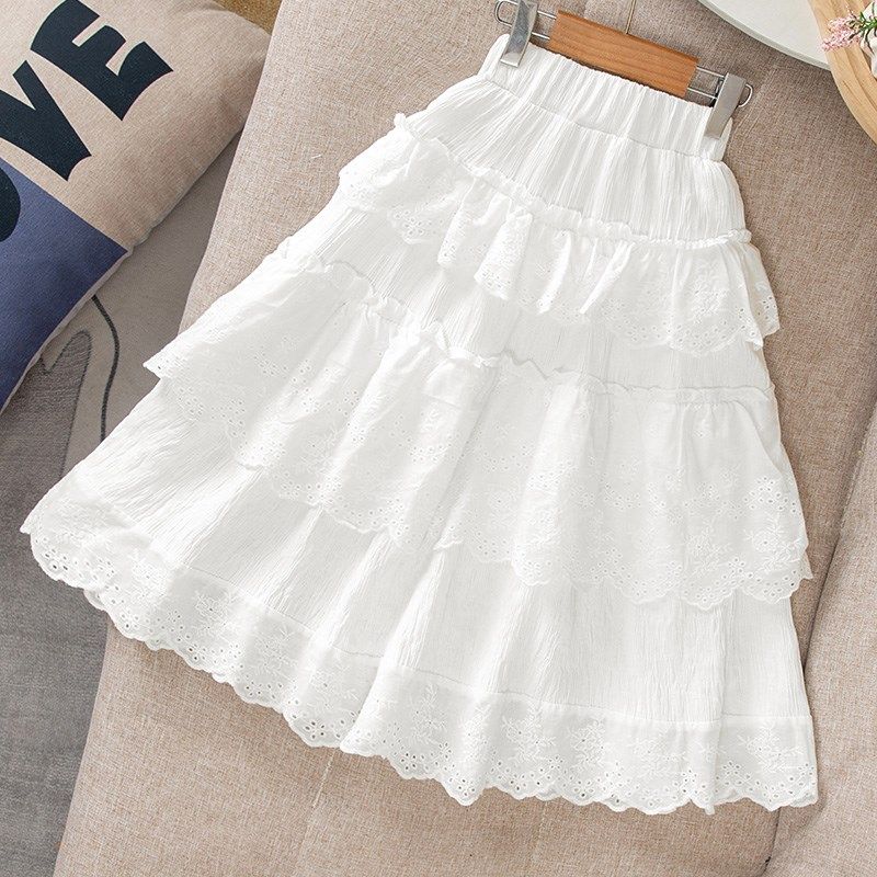 女童半身裙春装儿童蛋糕公主裙2025春秋新款女孩蕾丝白色长款裙子,童装/婴儿装/亲子装,半身裙,淘宝优惠券,粉丝福利购,淘宝优惠卷