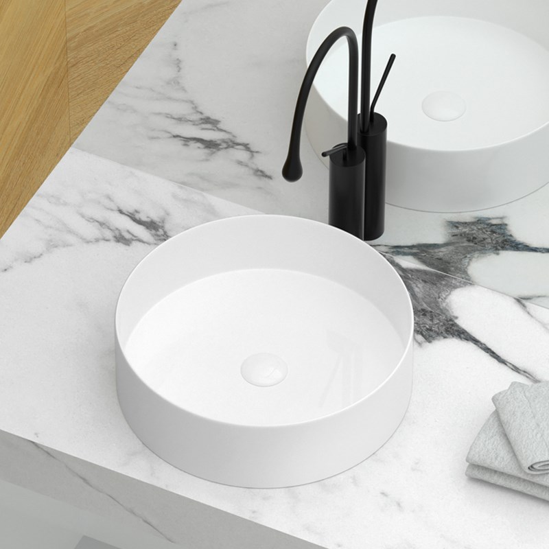 简约薄边圆形台上盆陶瓷洗手盆艺术盆H家用儿童小尺寸洗脸盆洗手